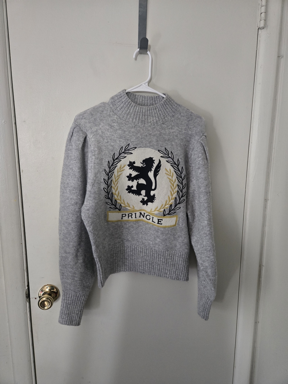 HM x Scorland Pringle Gray Crewneck Crest Sweater